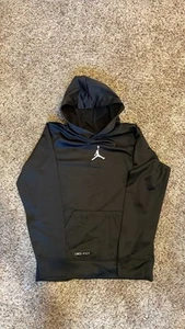 Jordan Hoodie Youth Medium Black With White Jumpman Logo - Picture 1 of 5