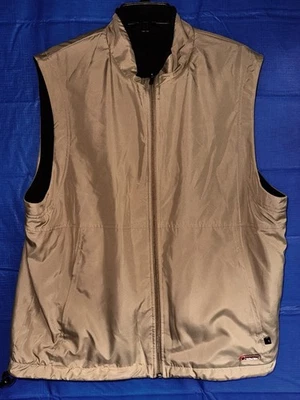 Chaleco de golf reversible para hombre talla grande Grand Slam Total Tech caqui #106  Foto 1 de 4