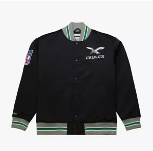 Giacca Philadelphia Eagles Mitchell & Ness nera pesante Prime Time - Foto 1 di 4
