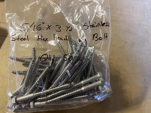 Edelstahl Sechskantschrauben Lag 5/16" x 3 1/2" Neu / Open Box - Bild 1 von 4