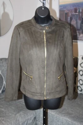 Marc New York.  Jaqueta tipo camurça cintura Andrew Marc.  Tamanho PL - Imagem 1 de 4