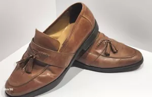 Johnston & Murphy Cellini Mens Brown Kiltie Loafer SlipOn Shoes Size 9.5 M - Picture 1 of 5