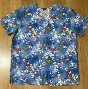 The Wonderful World of Disney Bambi Scrub Top Size Medium - Picture 1 of 4