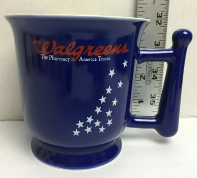 Taza de café Walgreens mortero y mortero taza azul cobalto farmacia Foto 1 de 4