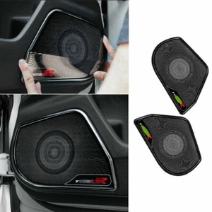 For Honda Civic Hatchback 2016-20 Black Interior Door Speaker Frame Cover Trim - Picture 1 of 8