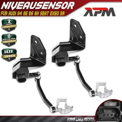 2x Sensore di Livello Altezza Anteriore Sinistro Destro per Audi A4 8E B6 8H - Immagine 1 di 4