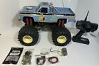 Vintage Tamiya Clodbuster 4x4 Working  Truck 1987 Blue Chevrolet Square Body