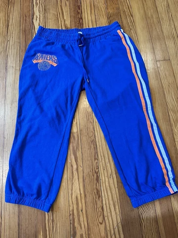 New York Knicks Womens Warmup Sweatpants Blue Size XL NBA 4her By Unk Brand Cover