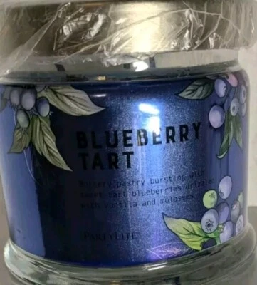 PartyLite BLAUBEER TART🫐🥧3 Docht Duftwachsglas + 12 Teelicht OVP G73F1100⭐️🎄 - Bild 1 von 4