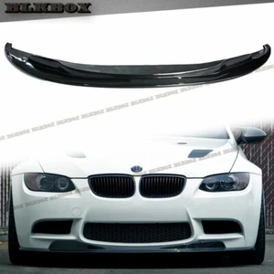 FRP w/ Carbon Fiber E Style Front Lip For 08-13 BMW E90 E92 E93 M3 Stock Bumper - Picture 1 of 3