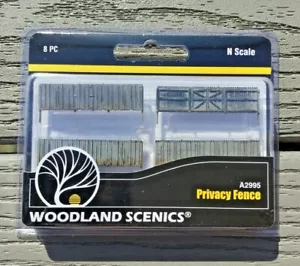 WOODLAND SCENICS 1/160 N SCALE WOODEN PRIVACY FENCE 192 SCALE FOOT 8 PIECES 2995 - Picture 1 of 5
