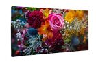 Leinwandbild Kunst-Druck Ein bunter Blumenstrau 125x50 cm