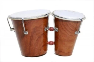 Instrumentos musicales tambor bongo de dos piezas (marrón) - Imagen 1 de 5