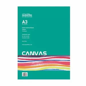A3 Canvas Pad - 10 Sheets - 280gsm - quadruple-primed cotton canvas Sheets NEW - Picture 1 of 1