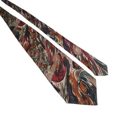 Corbata estampada abstracta elementos vintage diseñador arte oficina regalo papá poliéster Foto 1 de 4