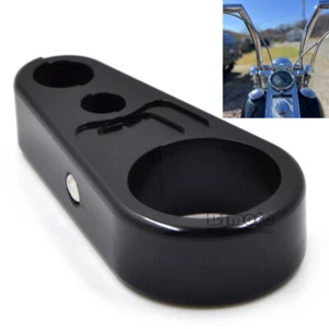 Black Brake Clutch Cable Part Clamp Frame Clip For 1" 25mm Motorcycle Handlebars - Bild 1 von 9