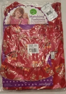 NEW Dollie & Me Sz6 Red Gingerbread Nightgown Pajamas 18" Doll American Girl - Picture 1 of 3