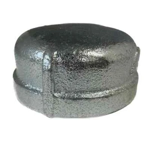BMI 1" Galvanized Pipe Cap, 150# Pressure Rating, NPT Threaded, UL/FM Certified - Picture 1 of 2