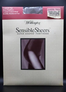 Worthington Sensible Sheers Super Shaper Pantyhose Size Queen Tall Smoke Grey 85 - Picture 1 of 4