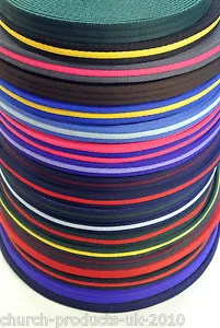 25 mm weiches Polyester Luftgurtband 20 Farben Riemen Hundeblei 1m 2m 5m 10m 25m 40m - Bild 1 von 27