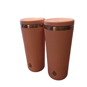 2 botellas de agua con tapa de paja aislada de acero inoxidable rosa TAL SIN PAJITAS 30 oz EE. UU. - Imagen 1 de 12