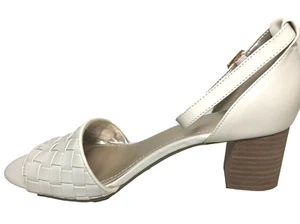 NEW Anne Klein Carine Heeled Sandal Women's Size 9.5 M Creamy White Retail $85 - Picture 1 of 11