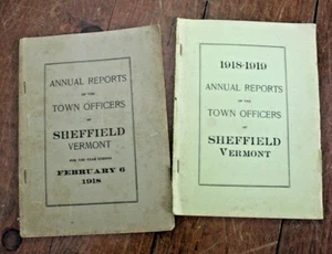 Annual Reports Sheffield Vermont 8 issues 1918-1929 Great Early Ephemera - Picture 1 of 4