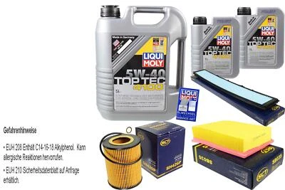 LIQUI MOLY, SCT GERMANY INSPEKTIONSKIT FILTER LIQUI MOLY ÖL 7L 5W-40 für BMW 3er E46 320i 323i 325i 320