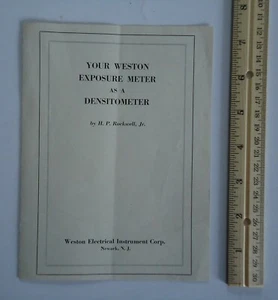 Weston Belichtungsmesser als Densitometer 1937 Bedienungsanleitung Original - Bild 1 von 2