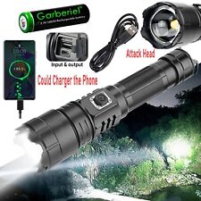 1000000 Lumens Super Bright LED Tactical Flashlight Rechargeable LED Work Light