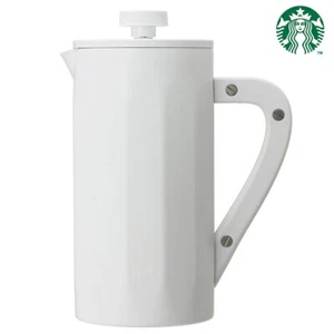 STARBUCKS Stainless Steel Coffee Press Matte Color White FRAGMENT 1L JAPAN NEW - Picture 1 of 12