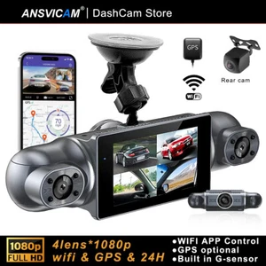 1080P*4 Lens Car DVR Dash Cam WIFI GPS Front Left Right Rear View Video Recorder - Picture 1 of 12