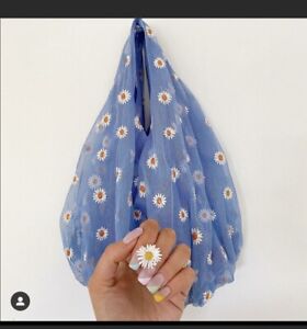 NWT ZARA EMBROIDERED TULLE BUCKET BAG Light Blue  ONE SIZE REF:5648/510