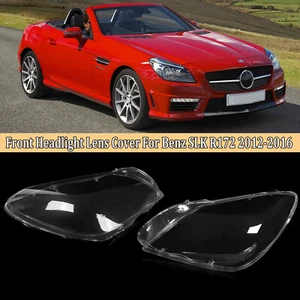 For Mercedes-Benz SLK R172 2012-2016 Left & Right Front Headlight Lens Cover - Picture 1 of 9