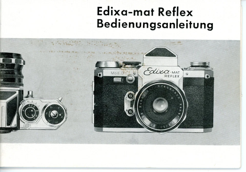 WIRGIN Bedienungsanleitung EDIXA-MAT REFLEX Kamera User Manual (Y4751 - Bild 1 von 1