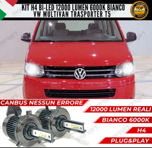 KIT LED H4 VW MULTIVAN TRASPORTER T5 V 6000K CANBUS 12000 LUMEN BI-LED NO ERRORE - Bild 1 von 12