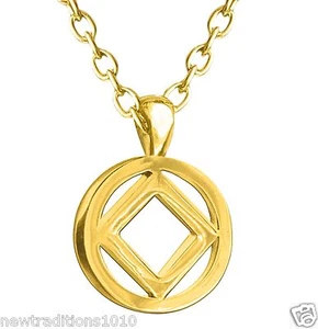 Collar/colgante con acabado dorado brillante NA - Imagen 1 de 1