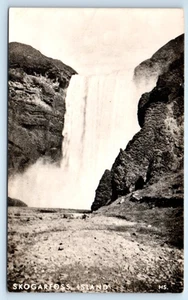 RPPC Skógafoss ICELAND Postcard - Picture 1 of 2