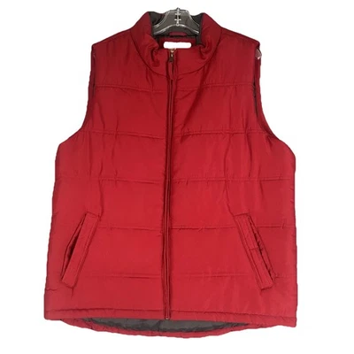 Weatherproof  Vintage Men’s Full Zip Quilted Puffer Vest Red Size XL - Image 1 of 4