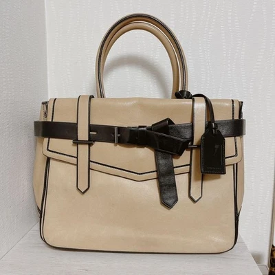 REED KRAKOFF Boxer Bolso de Mano Cartera en Negro x Desnudo USADO Buen Estado Foto 1 de 4