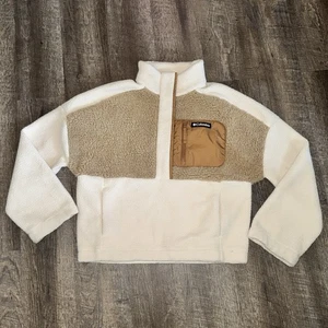 Pullover para mujer Columbia Sherpa marrón/crema talla M - Imagen 1 de 7