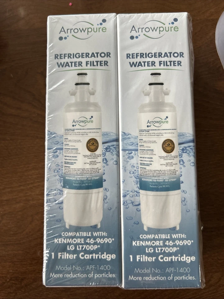Set Of 2, Arrowpure APF-1400 Compatible Refrigerator Water Filter, LG LT700P - Image 1 of 1