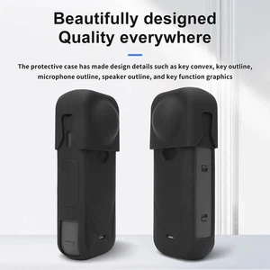 Housse de protection en silicone pour appareil photo pour pièces Insta360 X5 anti-rayures - Photo 1/17