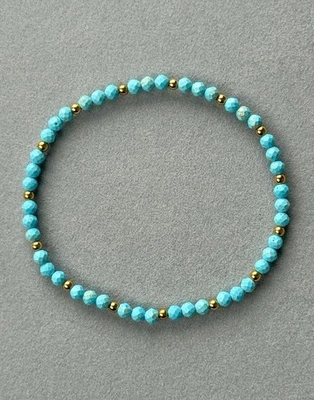 Armband „Ozeanruhe” – Natürlicher Türkis & goldene Akzente 🌊✨ - Bild 1 von 4