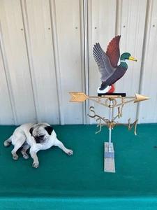 Vintage Flying Mallard Duck Weathervane Robbins Metal Craft Maryville MO - Picture 1 of 22