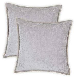  Decorative Throw Pillow Covers 20x20 Inch Set of 2 20"x20" Light Grey - Picture 1 of 8