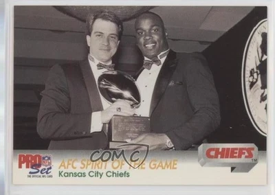 1992 Pro Set AFC Spirit of the Game Kevin Harlan Derrick Thomas Rookie RC HOF - Image 1 of 2