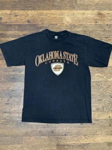 Vintage 90s Team Starter Oklahoma State Cowboys T-Shirt Black Men’s M NCAA OSU  - Bild 1 von 5
