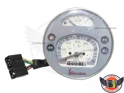 Speedometer Tacho For Vespa PX LML Lusso PX 80-200 Gray 120 Km/h & 80 Mph - Image 1 of 2