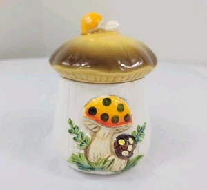 Sears Roebuck Co. Merry Mushroom Ceramic Canister Small 4.5" Japan Vintage 1978 - Picture 1 of 18